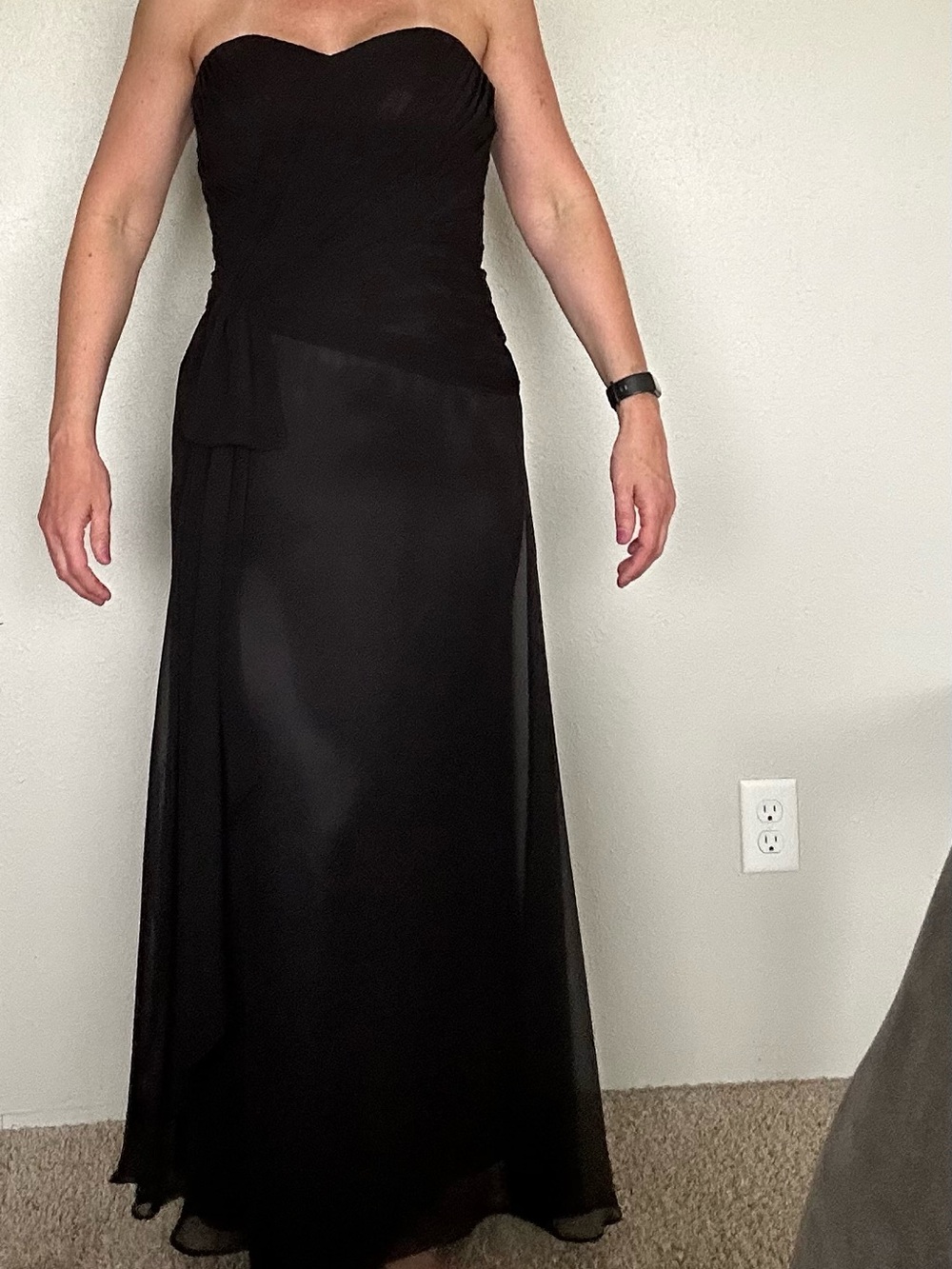 Belsoire Black Evening Dress - Strapless Formal Gown